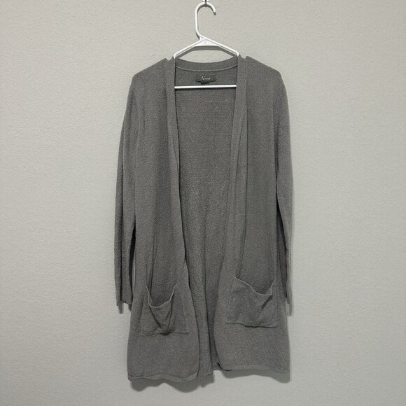 Natural Reflections Womens Small Cardigan Sweater Gray Long Sleeve Open Front - Picture 1 of 7